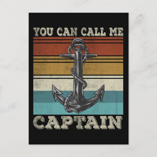 Carte Postale Funny capitaine Humour  marin Ancre marin (Devant)
