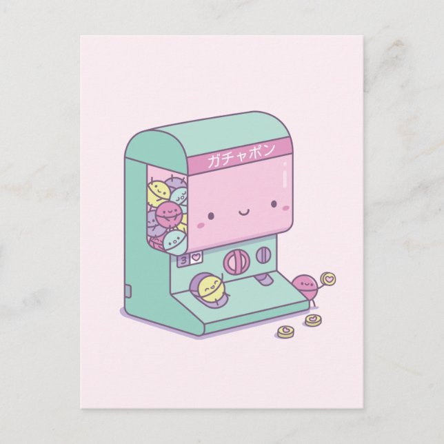 Carte Postale Funny Capsule Toy Échapper Japon Doodcard Postcard (Devant)