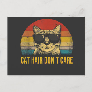 Carte Postale Funny Cat Hair Don't Care for Cat Lovers