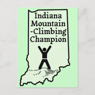 Carte Postale Funny Champion d'Escalade de montagne de l'Indiana