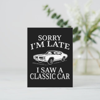 Carte Postale Funny Classic Car Saying