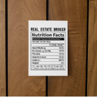 Funny Courtier immobilier Realtor Nutrition Fiches