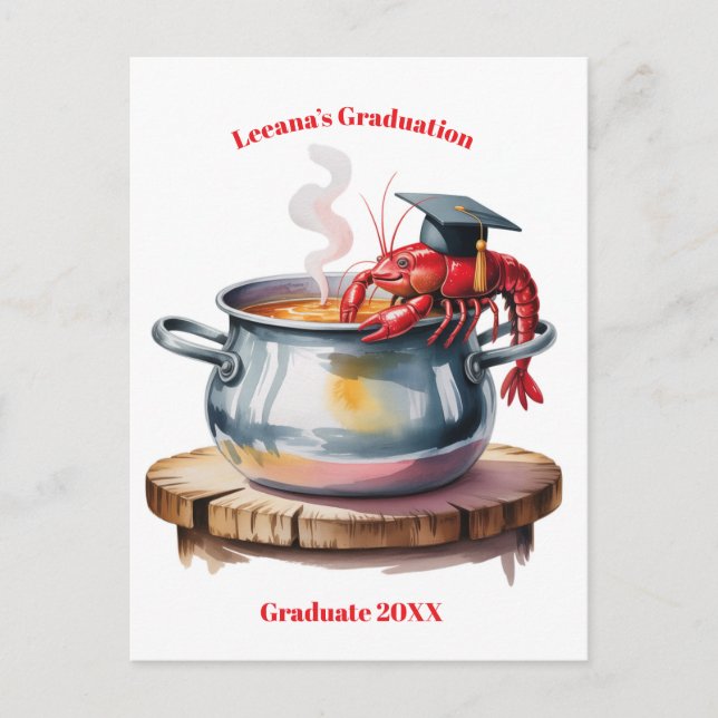 Carte Postale Funny Crawfish Graduation (Devant)