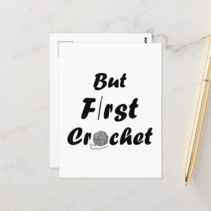 Carte Postale Funny crochet citation tricot dire cadeau
