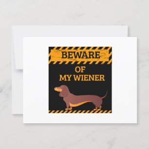 Carte Postale Funny Dachshund Amoureux des chiens Méfiez-vous de