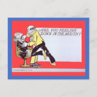Funny Dentist Postcard Vintage 1906 Copie d'image