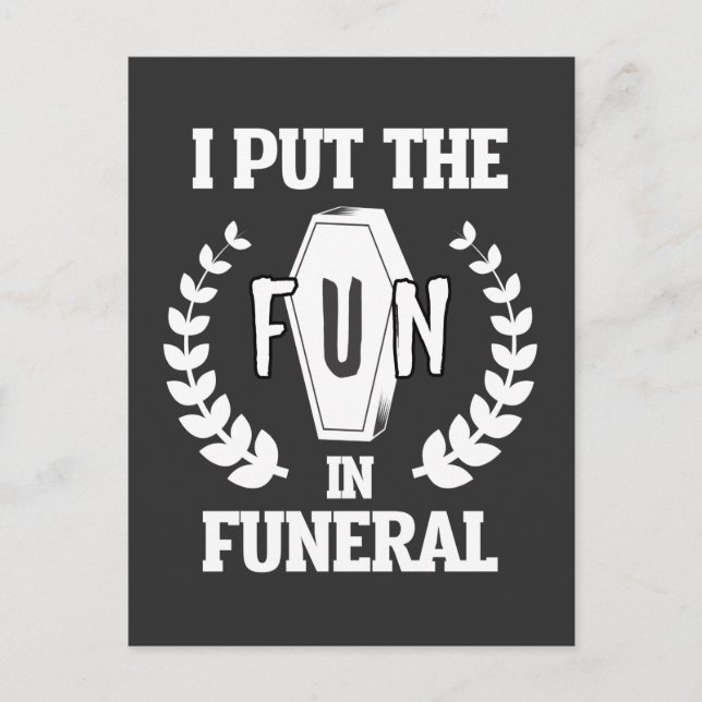 Carte Postale Funny Directeur funéraire Humour Mortuaire mortici (Devant)