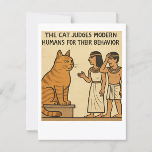Carte Postale Funny Egyptian Cat Juge Postcard