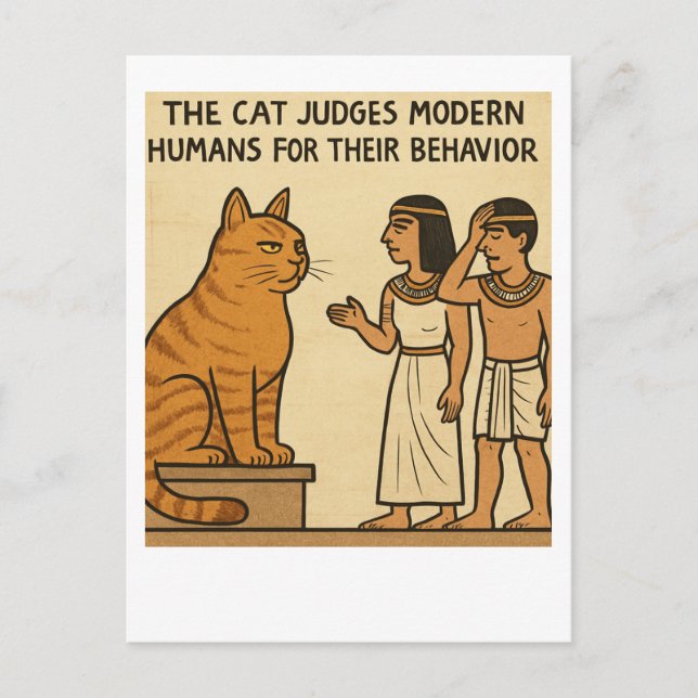 Carte Postale Funny Egyptian Cat Juge Postcard (Devant)