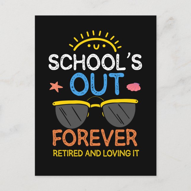 Carte Postale Funny Enseignant préscolaire École de retraite Ret (Devant)