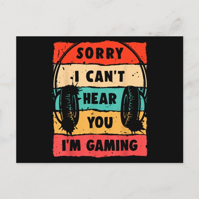 Carte Postale Funny Gamer Shirt pour Ados garçons Jeu vidéo pour (Devant)