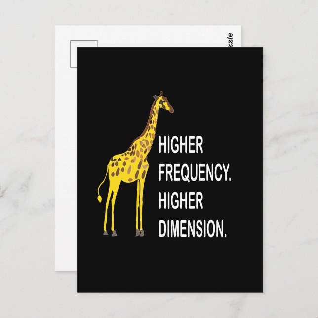Carte Postale Funny Giraffe Pun (Devant / Derrière)