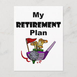 Carte Postale Funny Golf Mon plan de retraite Conception