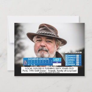 Carte Postale Funny Golf News  ️ ‍ 40e 50e 60e Anniversaire masc