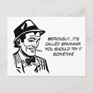 Carte Postale Funny Grammar Nazi