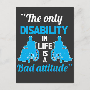 Carte Postale Funny Handicap en fauteuil roulant Cadeau Handicap