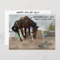 Funny Happy 4 juillet Rodeo Saddle Bronc Event