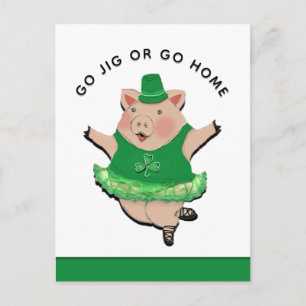 Carte Postale Funny Irish Jig St. Patrick's Day Postcard