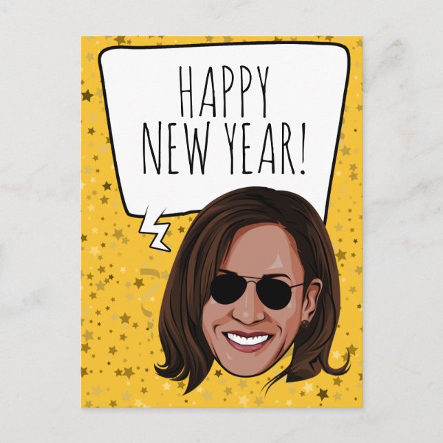 Carte Postale Funny Kamala Bonne année (Devant)