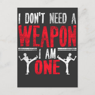 Carte Postale Funny Karate Taekwondo Joke Martial Arts Humour