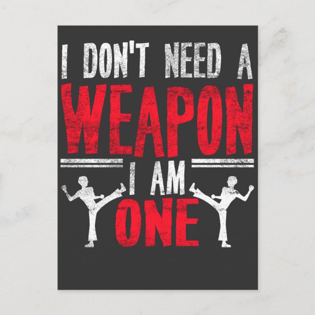 Carte Postale Funny Karate Taekwondo Joke Martial Arts Humour (Devant)