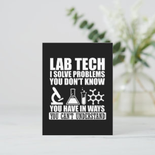 Carte Postale Funny lab tech cite laboratoire technicien humour