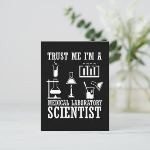 Carte Postale Funny laboratoire médical technicien scientifique 