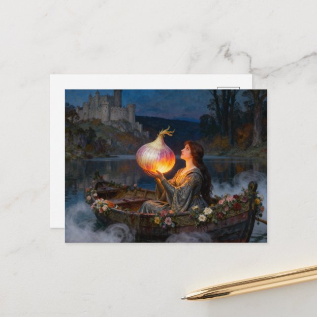 Carte Postale Funny Lady of Shallot Parody (Devant/Arrière en situation)