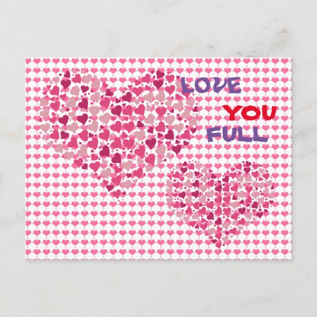 Carte Postale Funny Love Message Love You Full Postcard (Devant)
