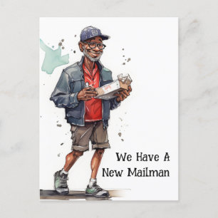 Carte Postale Funny Mailman Moving Faire-part