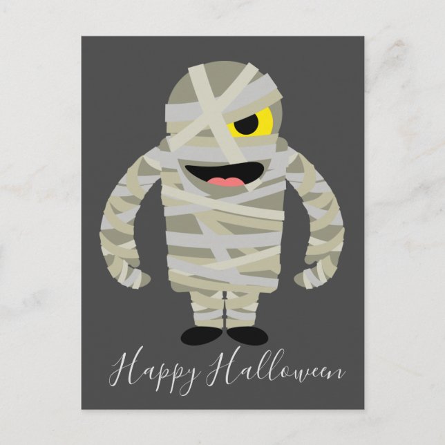 Carte Postale Funny maman zombie thème Halloween (Devant)