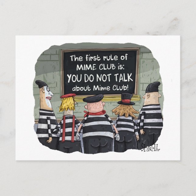 Carte postale Funny Mime Club (Devant)