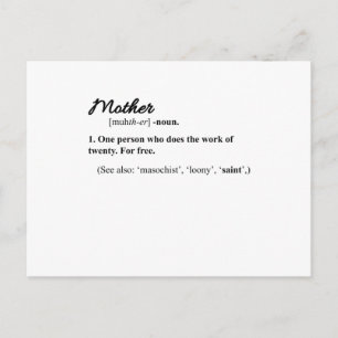 Carte Postale FUNNY MOM CITE Bonne Fête des mères Maman Cool