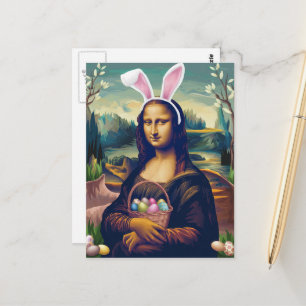 Carte Postale Funny Mona Lisa Lapny de Pâques