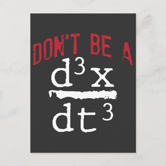 Carte Postale Funny Nerdy Math Physique Plaisanterie Mathématiqu (Devant)