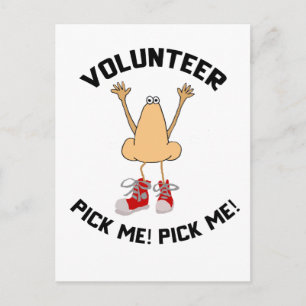 Carte Postale Funny Nez Volontaire Choisissez-moi Dessin