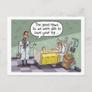 Carte Postale Funny OBTENEZ BIEN ENREGISTRER la jambe