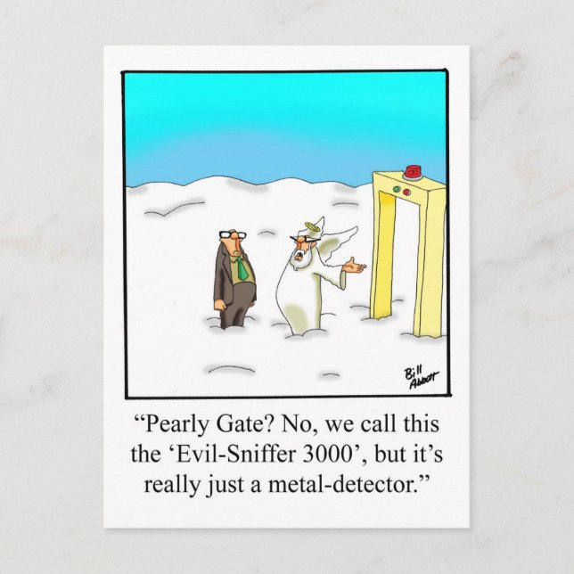 Carte postale Funny Pearly Gates Humour (Devant)