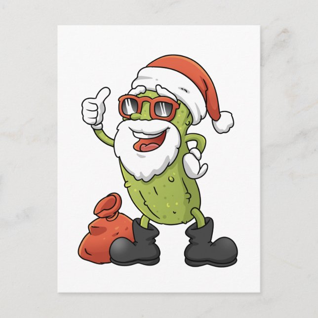 Carte Postale Funny Pickle Santa Claus (Devant)