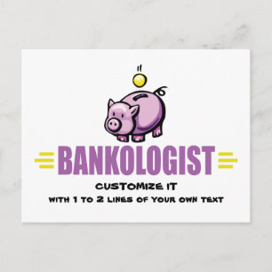 Carte Postale Funny Piggy Bank