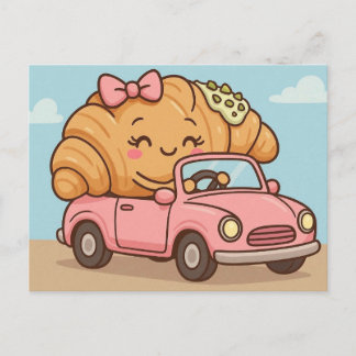 Carte Postale Funny pistachio croissant 
