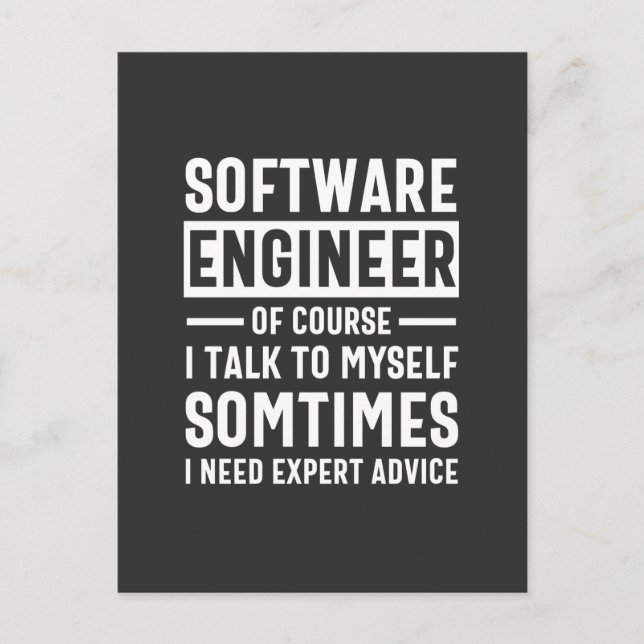 Carte Postale Funny Programming Software Engineer Gift (Devant)