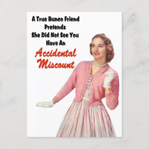Carte Postale Funny Retro Bunco Vintage