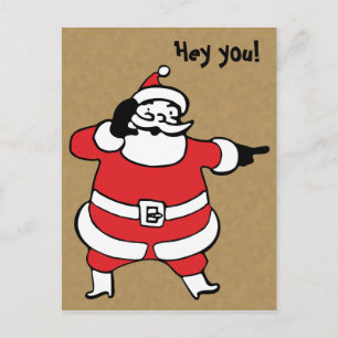 Carte postale Funny Retro Santa Claus