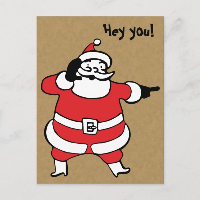 Carte postale Funny Retro Santa Claus (Devant)