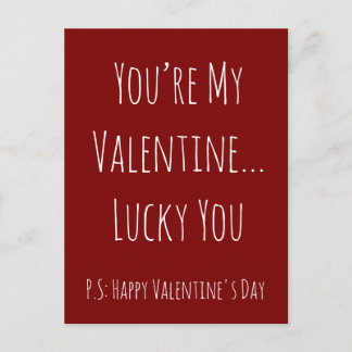 Carte Postale Funny Sarcastic Valentine’s – Custom Text