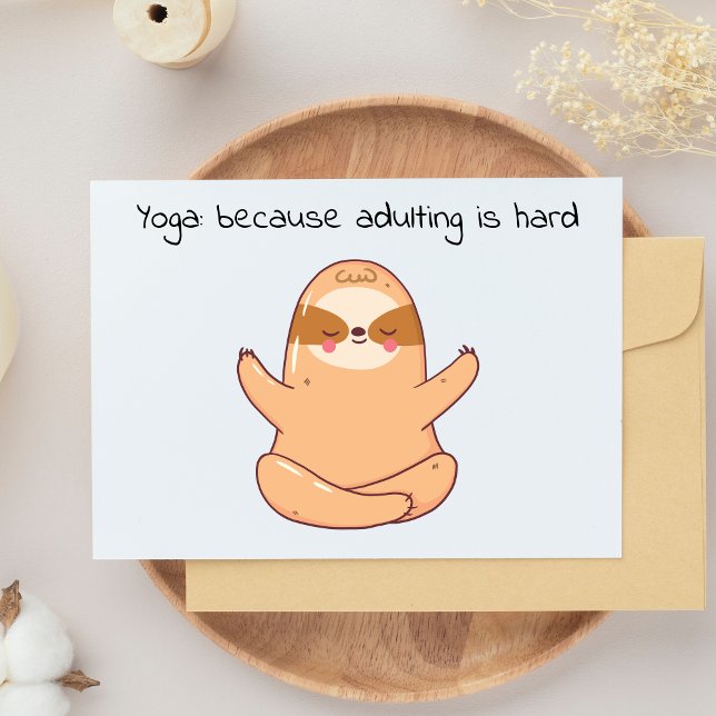 Carte Postale Funny Sloth Yoga (Créateur téléchargé)