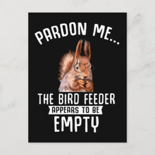 Carte Postale Funny Squirrel Empty Bird Feeder Squirrels
