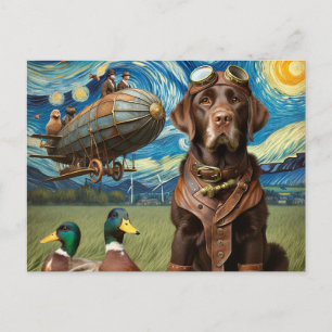 Carte Postale Funny Steampunk Chocolate Lab