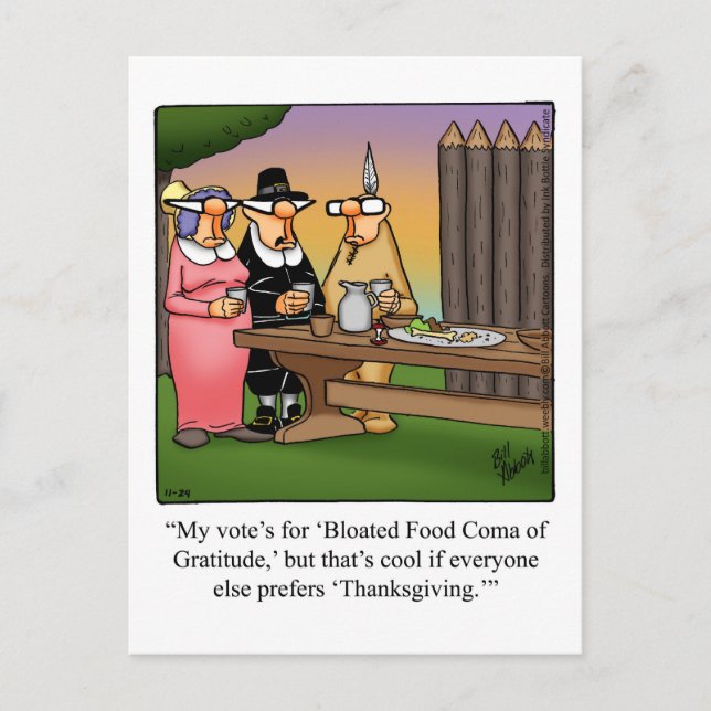 Carte Postale Funny Thanksgiving Humor Postcard (Devant)